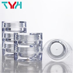 BO05-1, BO05-2, BO05-3 : Eye Shape Clear Cosmetic Jar, Stackable Jar